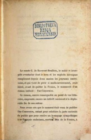 Une conversion