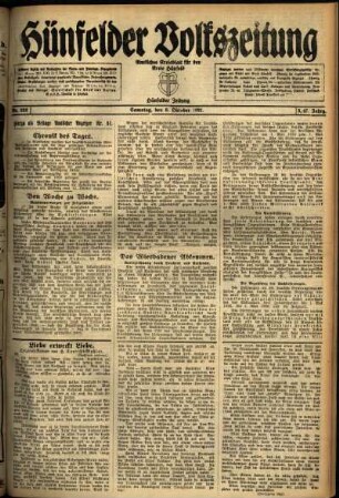 Ausgabe vom Samstag, den 08. Oktober 1921.