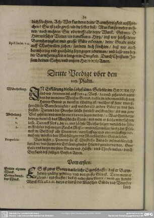 Dritte Predigt uber den 103. Psalm