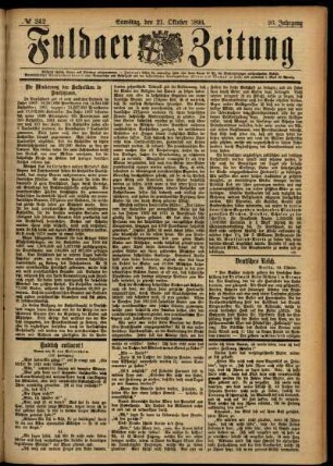 Ausgabe vom Samstag, den 21. Oktober 1893.