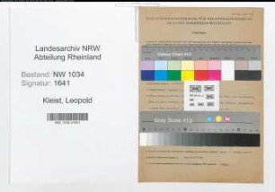 Entnazifizierung Leopold Von Kleist , geb. 29.03.1872 (Oberst)