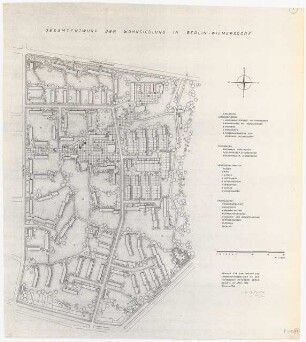 Wohnsiedlung, Berlin-Wilmersdorf: Gesamtentwurf Grundriss 1:1000