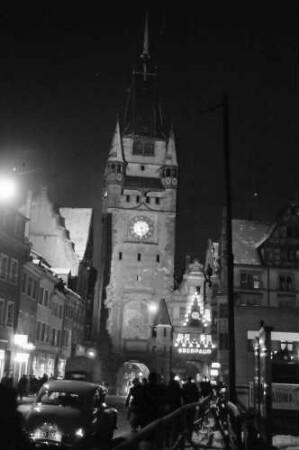Freiburg: Kaiserstraße mit Martinstor