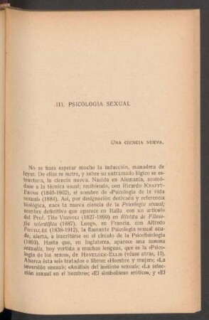 III. Psicología sexual