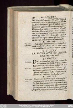 Tit. XXXV. De Ecclesiarum Et Beneficiorum Unione.