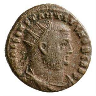 Münze, Follis (Follaro), 296 - 297 n. Chr.