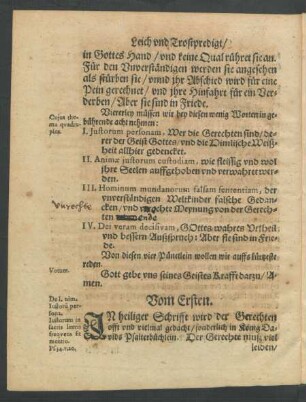 Vom Ersten. [I. Justorum personam]