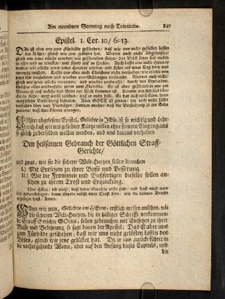 847-854, I. Wann wir nun, Geliebte im Herrn, erstlich ...