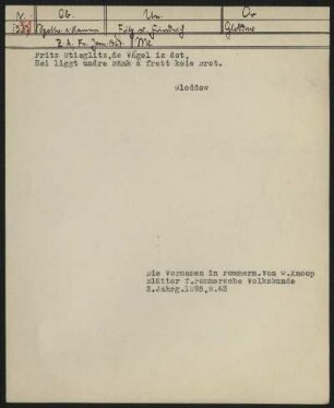 Fritz Stieglitz, de Vaogel is dot