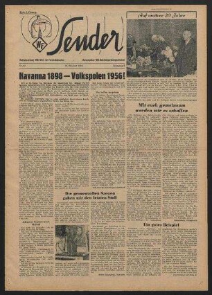 Betriebszeitung 'WF-Sender', Nr.42/1956 (26. Oktober 1956)
