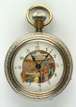 Taschenuhr mit Automat, Gebrüder Thiel, Ruhla, um 1900