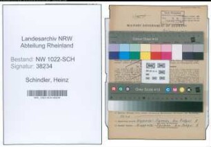 Entnazifizierung Heinz Schindler , geb. 27.12.1906 (Lehrerin)