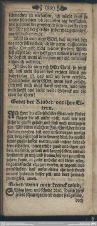 Gebet, wenn man kranck wird