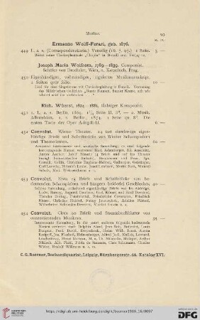 Convolut[e] (Nr. 452 - 456)