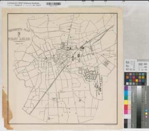 Ahlen (Ahlen) Stadtplan um 1930 1 : 10 000 52,5 x 52 Druck: Pulchra Druck, Düsseldorf Oberpostdirektion Münster