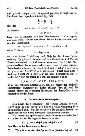 61. Die kanonische Gleichungsform