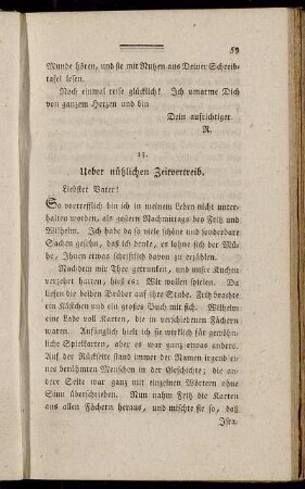 23. Ueber nützlichen Zeitvertreib