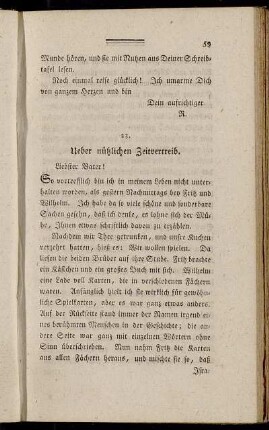 23. Ueber nützlichen Zeitvertreib