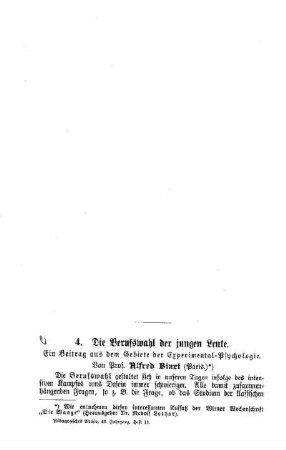 Die Berufswahl der jungen Leute : Pädagogisches