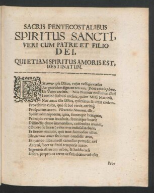 Sacris Pentecostalibus Spiritus Sancti ...