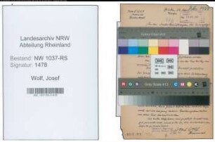 Entnazifizierung Josef Wolf , geb. 00.00.0000 (Studienrat)