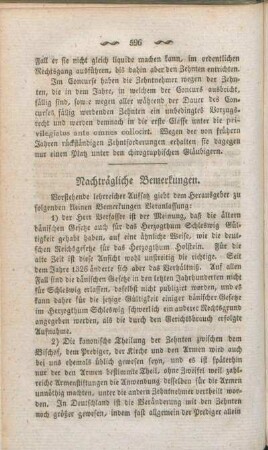 Nachträgliche Bemerkungen.