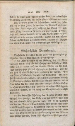 Nachträgliche Bemerkungen.