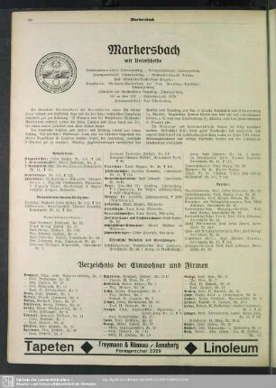 Markersbach mit Unterscheibe