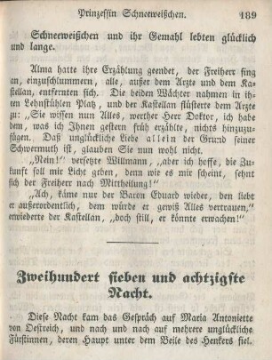 Zweihundert sieben und achtzigste Nacht