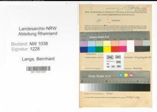 Entnazifizierung Bernhard Lange , geb. 11.03.1920 (Polizist)