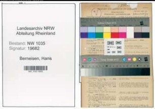 Entnazifizierung Hans Berneisen , geb. 14.02.1904 (Chemiker)