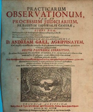 Practicae observationes : libri duo