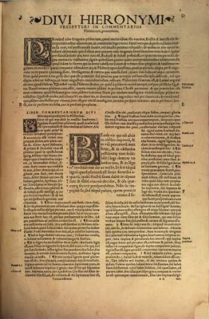 Divi Evsebii Hieronymi Stridonensis, opera Omnia Qvae Extant : Vna cum pseudepigraphis & alienis admixtis, in nouem tomos digesta, 8. ... commentarios in psalterium habet : Accessit his Psalterium triplici lingua, Hebraica, Graeca, & Latina