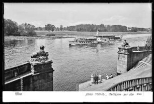 Dresden-Pillnitz, Freitreppe zur Elbe am Schloss Pillnitz