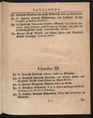 Circulus III.
