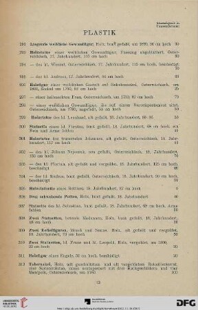 Plastik (Nr. 292-329)