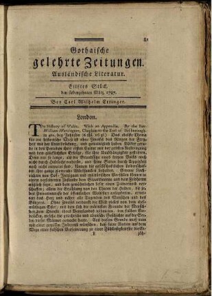 Eilftes Stück, den siebenzehnten März, 1787.