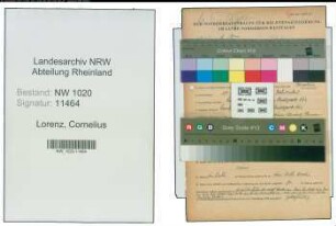 Entnazifizierung Cornelius Lorenz , geb. 11.04.1907 (Angestellter)