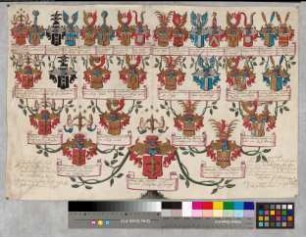 Proband: Korff gen. Schmising, Franz Otto von; Vater: Korff gen. Schmising, Caspar Heinrich von; Mutter: Landsberg, Antonetta Helena von: Münster, Fbstm, Ritterschaft