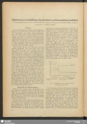 Gewinnung von kokfähigen Bindemitteln aus Braunkohlenprodukten