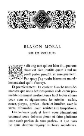 Blason Moral Sur Les Couleurs