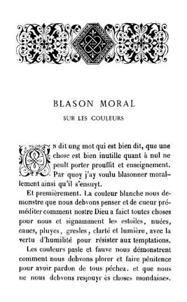 Blason Moral Sur Les Couleurs