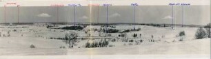 Foto eigener und russischer Stellungen zwischen Jazewitsche und dem Gladowo-See (rechter Bildteil)