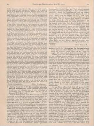 244-245 [Rezension] Hadorn, Wilhelm, Die Abfassung der Thessalonicherbriefe in der Zeit der dritten Missionsreise des Paulus