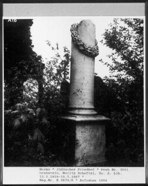 Grabstein von Moritz Scheftel, Sohn des Löb (gestorben 1867.07.19)