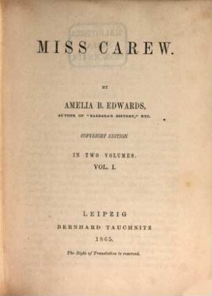 Miss Carew, 1