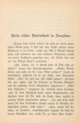 Mein letzter Aufenthalt in Zanzibar