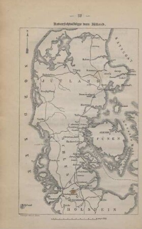 Karte: Uebersichtsskizze von Jütland