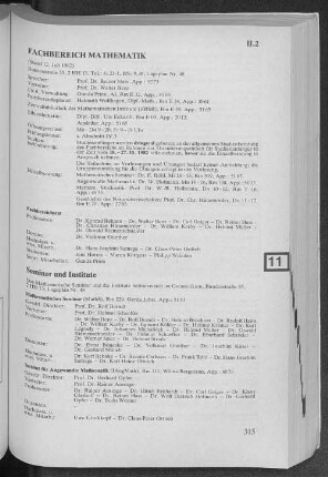 Fachbereich Mathematik