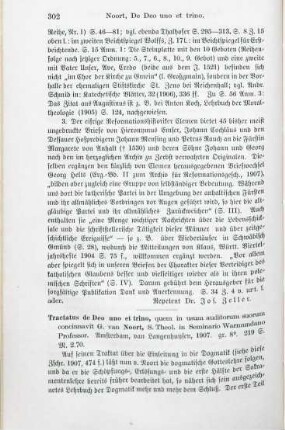 302-303 [Rezension] Noort, Gerardus van, Tractatus de deo uno et trino